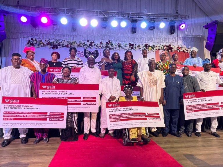 GAIN grants N48m to 16 businesses to enhance food security, nutrition
