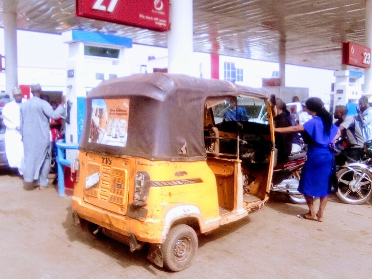 Soaring fuel prices squeeze Sokoto residents, drivers Keke at filling station
