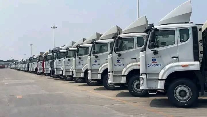 Dangote: Our CNG drivers have life insurance, earn 3 times minimum wage Dangote CNG trucks