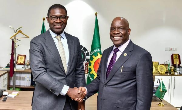 NUPRC seeks Bank of America funding for Nigeria’s upstream sector NUPRC, Mr Gbenga Komolafe with Mr Chuba Ezenwa, Managing Director and Head of Investment Banking, Sub-Saharan Africa, Bank of America