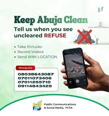 FCTA launches hotline to report uncleared refuse